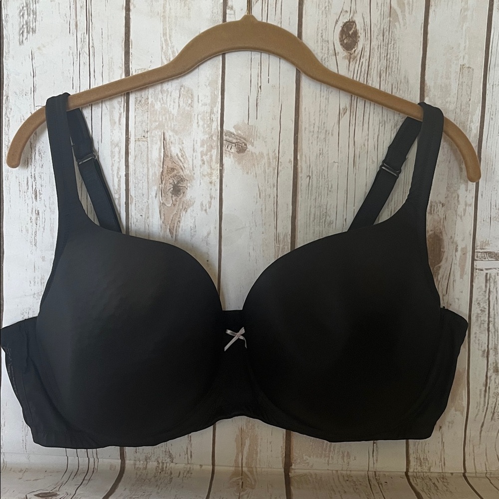 Cacique Lightly Lined Balconette Black Bra Size 42DDD